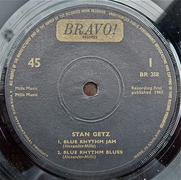 Stan Getz - Blue Rhythm Jam (7'' mini album)