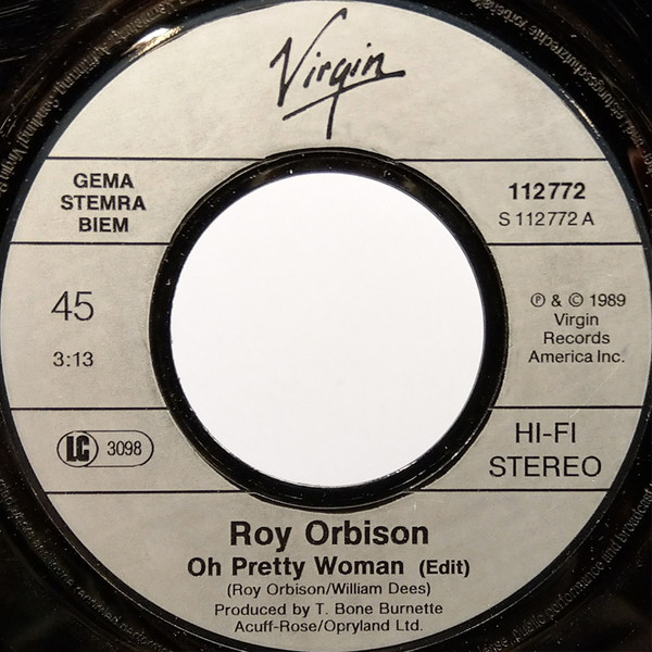 Roy Orbison - Oh Pretty Woman ( 7'' Single ) ( big hole )