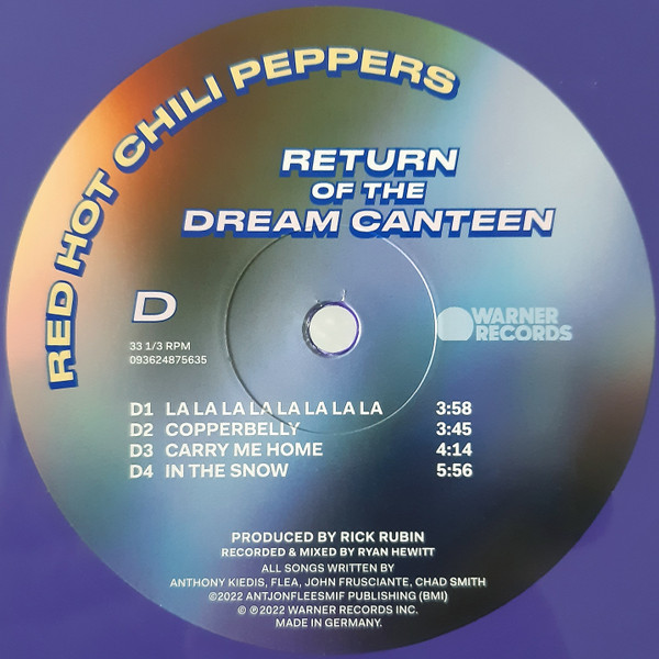 Red Hot Chili Peppers - Return Of The Dream Canteen (2LP) (Limited Edition) (Purple Vinyl)