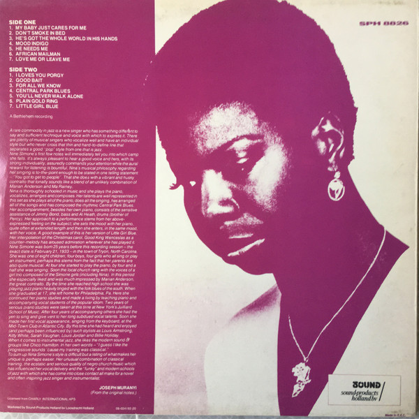 Nina Simone - My Baby Just Cares For Me . Hits.
