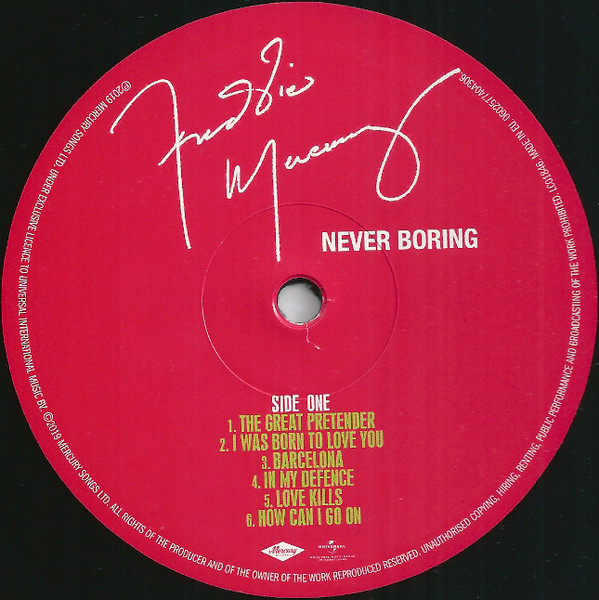 Freddie Mercury - Never Boring . Hits .