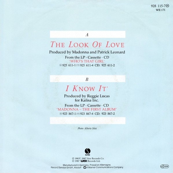 Madonna - The Look Of Love (7'' Single) (big hole)