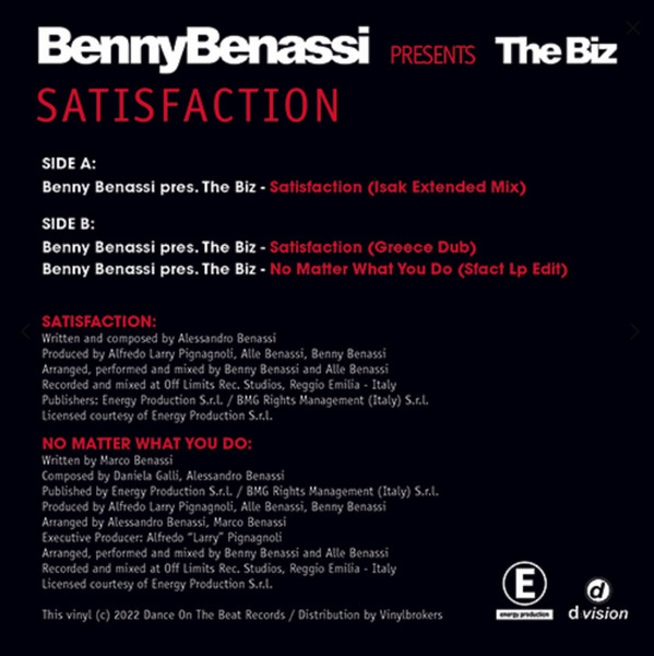 Benny Benassi - Satisfaction (12'' Single)