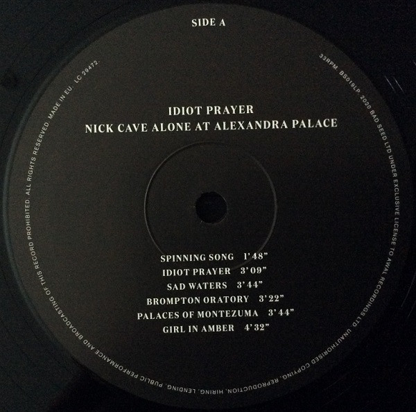 Nick Cave & The Bad Seeds - Idiot Prayer (Nick Cave Alone At Alexandra Palace)(2 LP)
