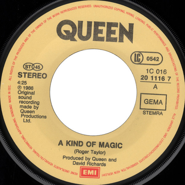 Queen - A Kind Of Magic(7'' Single)