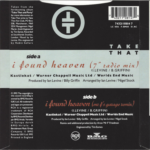 Take That - I Found Heaven(7'' Single)
