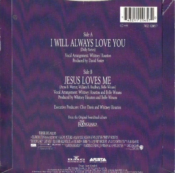 Whitney Houston - I Will Always Love You(7'' Single)