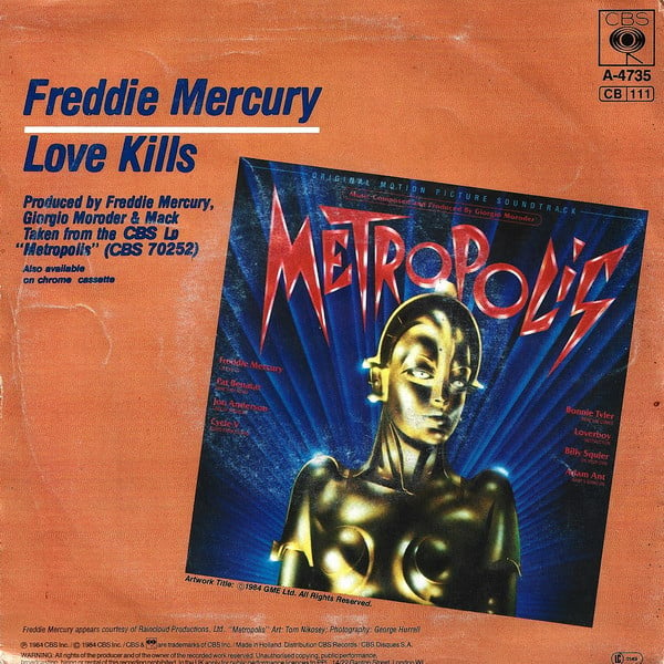 Freddie Mercury - Love Kills(Metropolis.Soundtrack)(7'' Single)