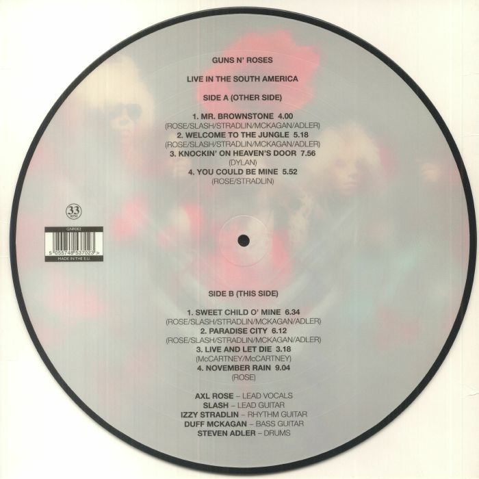 Guns N' Roses - Live Hits(Limited 250 copies Picture Vinyl)
