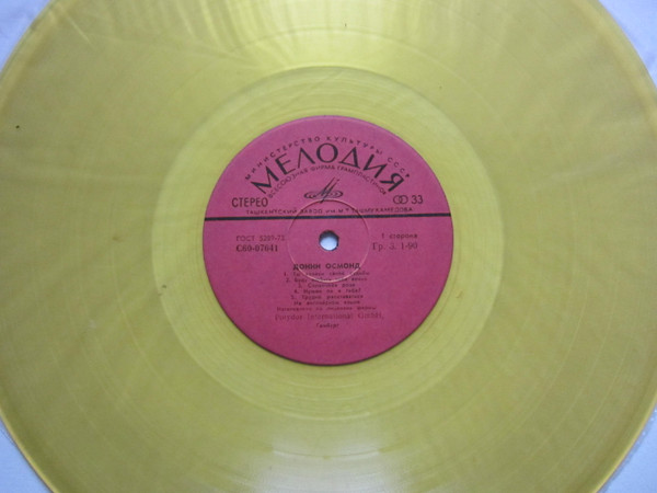 Donny Osmond - Alone Together(Yellow Vinyl)