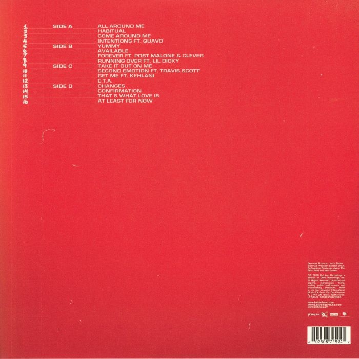 Justin Bieber - Changes(2 LP)(Red Vinyl)