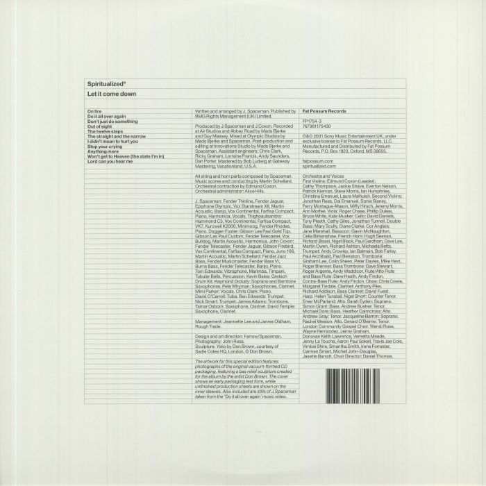 Spiritualized - Let It Come Down(White Vinyl)(USA Edition)