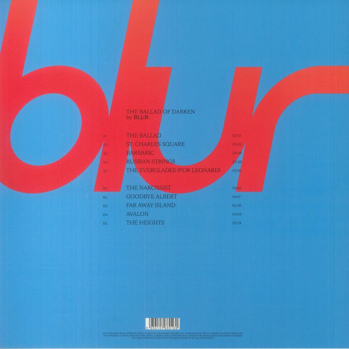 Blur - The Ballad Of Darren(Limited Blue vinyl)