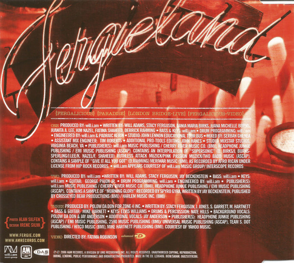 Fergie (ex- The Black Eyed Peas) - Fergalicious(compact disc)+video