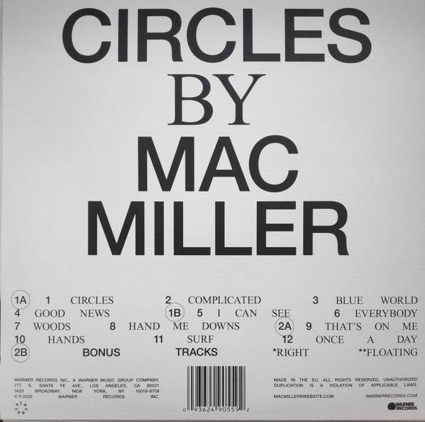 Mac Miller - Circles (2LP) (Clear Vinyl)+ poster
