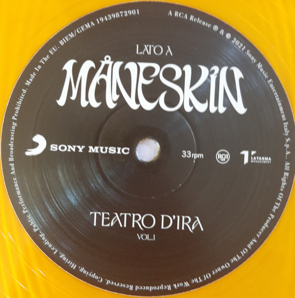 Maneskin - Teatro D'Ira . Vol.1 (Orange Vinyl)