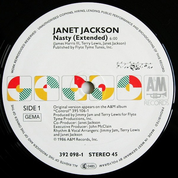 Janet Jackson - Nasty (12'' Single)