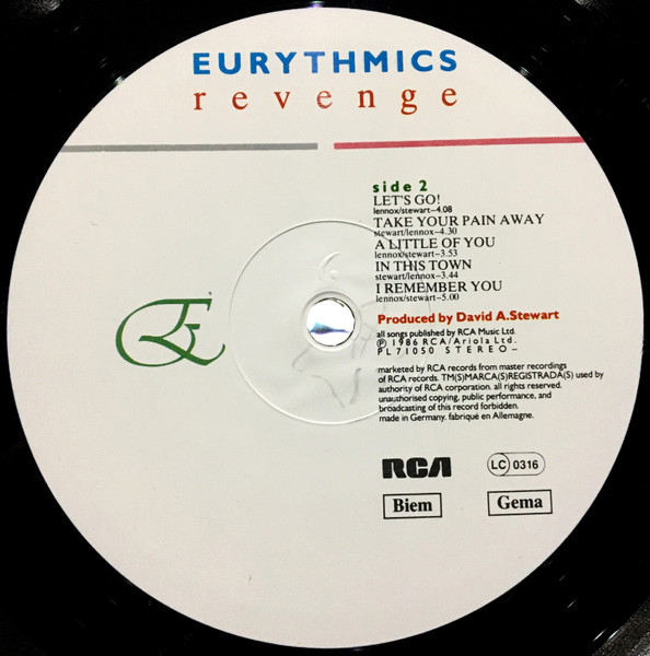 Eurythmics - Revenge